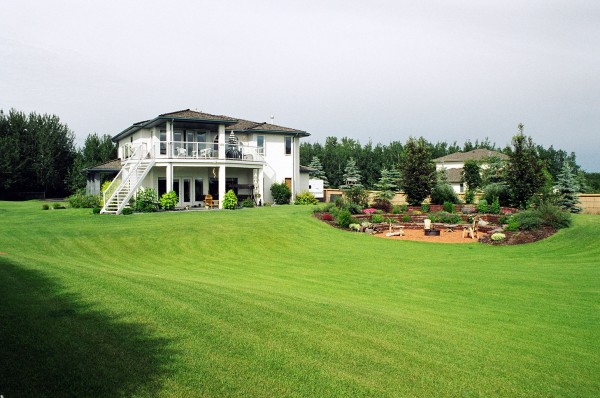 house with landscaped garden