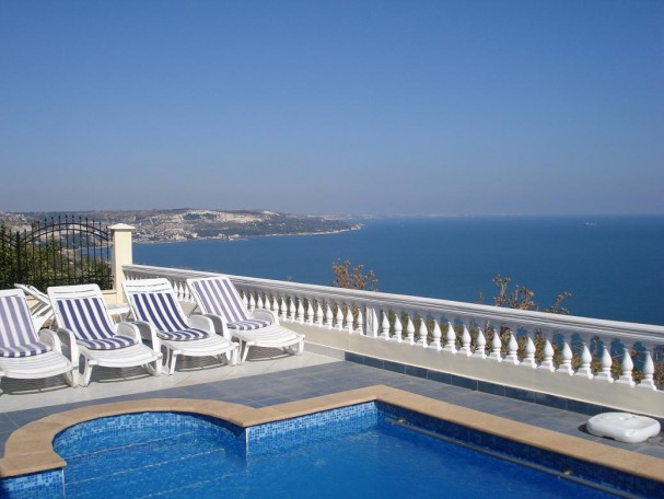 pool with sea view