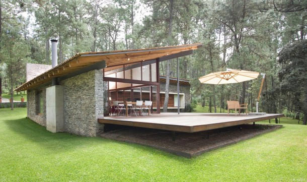 villa in the forest